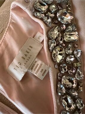 Ted Baker pink Embellished Neck Midi Dress
